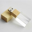 木制水晶USB手指