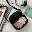 Transparent crossbody badge pain bag storage bag