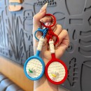 Badminton racket keychain pendant