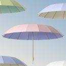 Reinforced Double Folding Umbrella