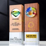 Glass Crystal Solid Wood Trophy