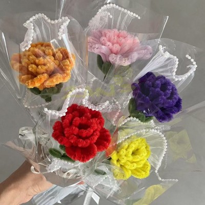 Pipe cleaner carnation bouquet