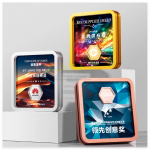 Square Metal Crystal Trophy