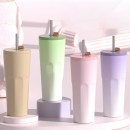 700ML大容量吸管自動彈跳漸變保溫杯 700ML大容量吸管自動彈跳漸變保溫杯