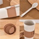 350ML Wheat Straw Coffee Cup with Spoon