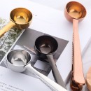 Stainless Steel Ground Coffee Measuring Scoop Spoon with Bag Seal Clip