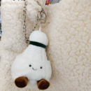 Badminton plush doll keychain