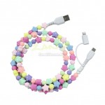 Five pointed star bead data cable