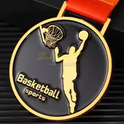 Basketball Metal Medal