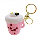 Milk tea squeeze decompression toy keychain