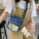 Transparent crossbody badge pain bag storage bag