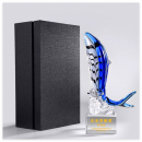 琉璃鯨魚水晶獎座