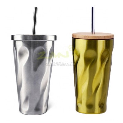 500ML Stainless Steel Coffee Thermos with Straw