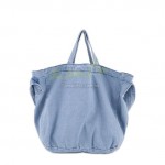 Solid Color Literary One-Shoulder Denim Messenger Bag