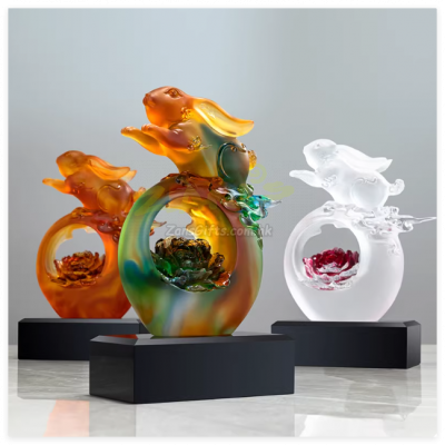 Creative Ancient Glass Jade Rabbit Award