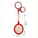 Badminton racket keychain pendant