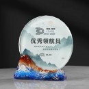 Feng Shan Shui Rise Glazed Crystal Trophy