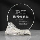 Feng Shan Shui Rise Glazed Crystal Trophy