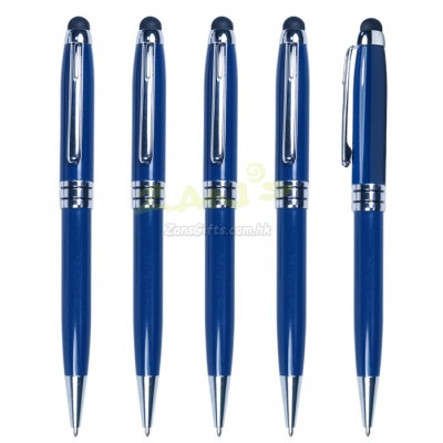 2-in-1 Metal Twist Ballpoint Pen with Stylus