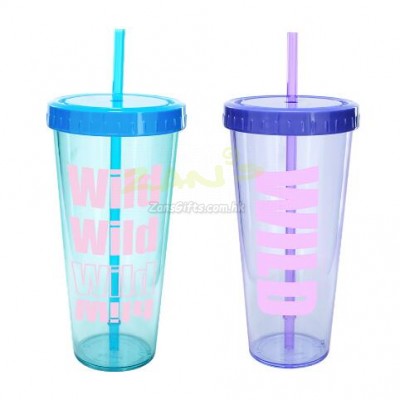 640ML Plastic Straw Cup