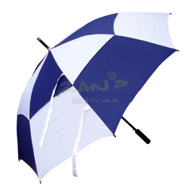 30'' Checked Windproof Straight-rod Gift Umbrella - Automatic Opening