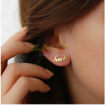 Customized text earrings and studs