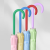 Dopamine Contrasting Color Umbrella With Straight Bar And Long Handle