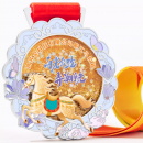 Customized Horse Year Metal Quicksand Medal