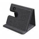 Folding Wireless Charging Leather Phone Holder