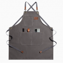 Cross tied denim apron