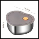 不锈钢心形饭盒