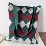 針織手提肩背兩用袋