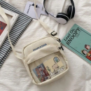 Transparent crossbody badge pain bag storage bag