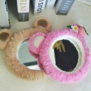 毛絨台式化妝鏡