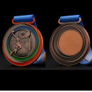 Basketball Metal Medal