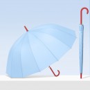 Dopamine Contrasting Color Umbrella With Straight Bar And Long Handle