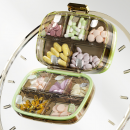 Portable ten-compartment pill box