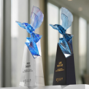 老鷹琉璃水晶獎座