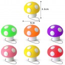 Mushroom Stress Relief Button Keychain Pendant