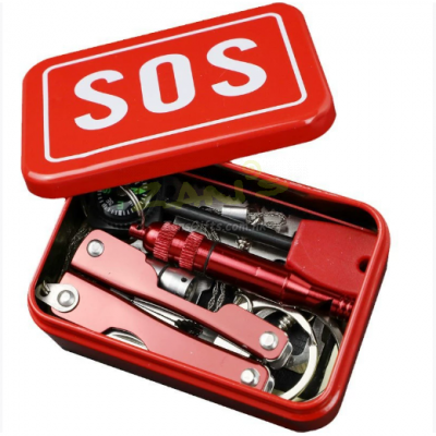 Outdoor wilderness survival tool life-saving kit