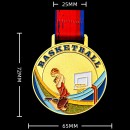 Basketball Metal Medal