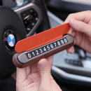 Black walnut wood temporary parking number plate