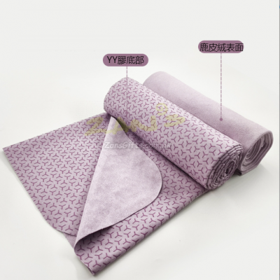 Single-layer non-slip silicone bottom yoga mat towel