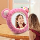 毛絨台式化妝鏡