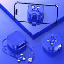 Retractable storage stand three-in-one data cable