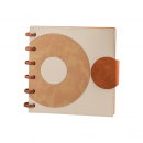 Mushroom Button Square Loose leaf Notebook