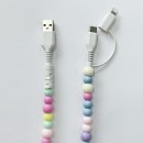 一拖二彩珠充電線