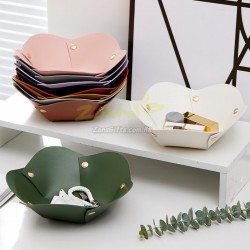 Flower Shape PU Leather Tray