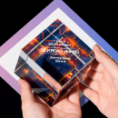 Rubik's Cube Crystal Trophy Rubik's Cube Crystal Trophy