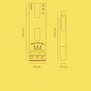 Contrast color chubby push-type gel pen